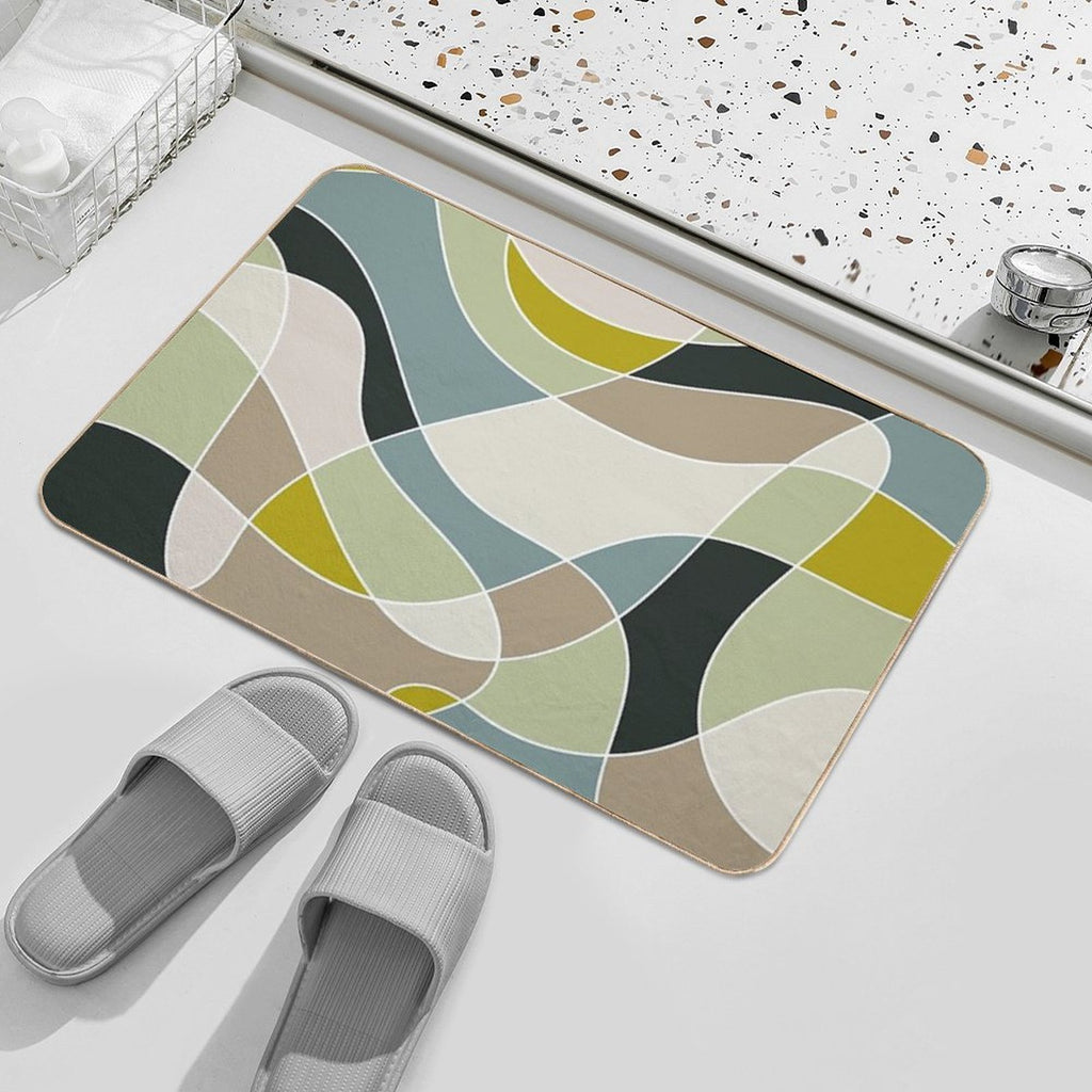 Cool Retro Abstract Design  Odorless Bath Mat