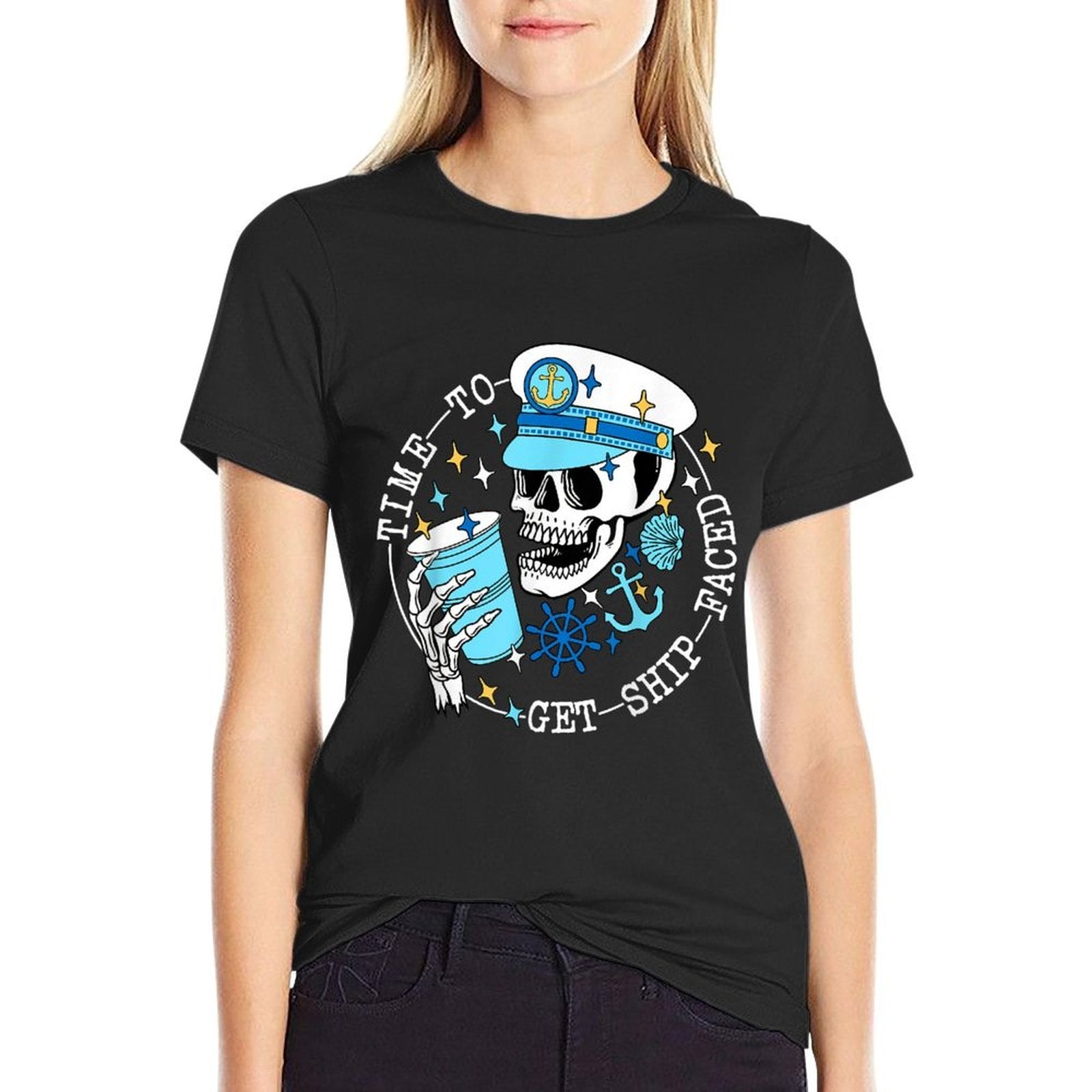 Time To Get Ship Faced Beach Bach Nautical Bachelorette  Odor-resistant T-Shirt