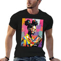 Geometric Black History Educated Women Reading Book Melanin Comfortable T-Shirt