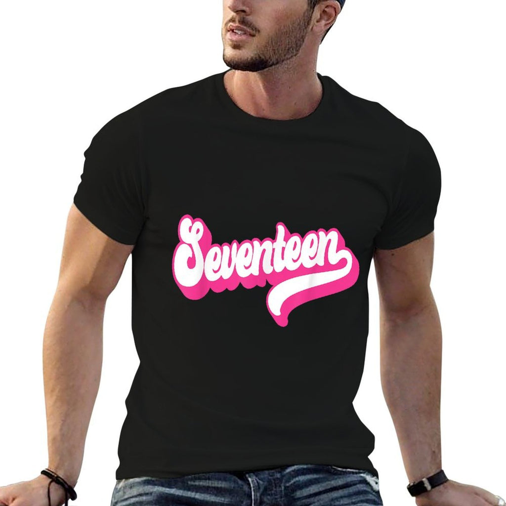 Seventeen 17 Years Old Pink For Girls For Her 17th Birthday  Vintage-inspired T-Shirt