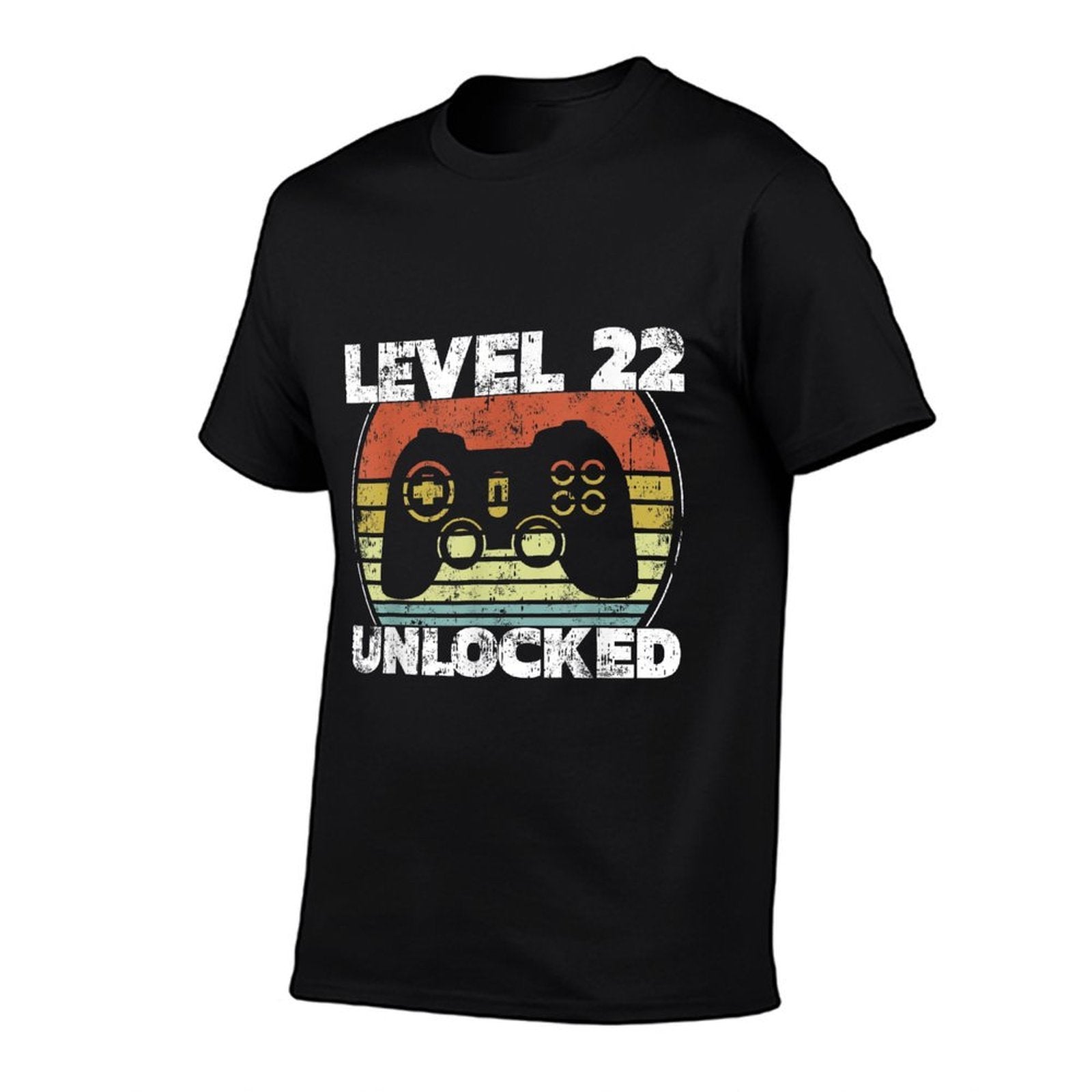 Level 22 Unlocked Funny Video Gamer 22nd Birthday  High-quality Stitching T-Shirt