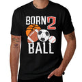 Born Basketball Football 2nd Birthday Toddler Boy Kid  Breathable T-Shirt