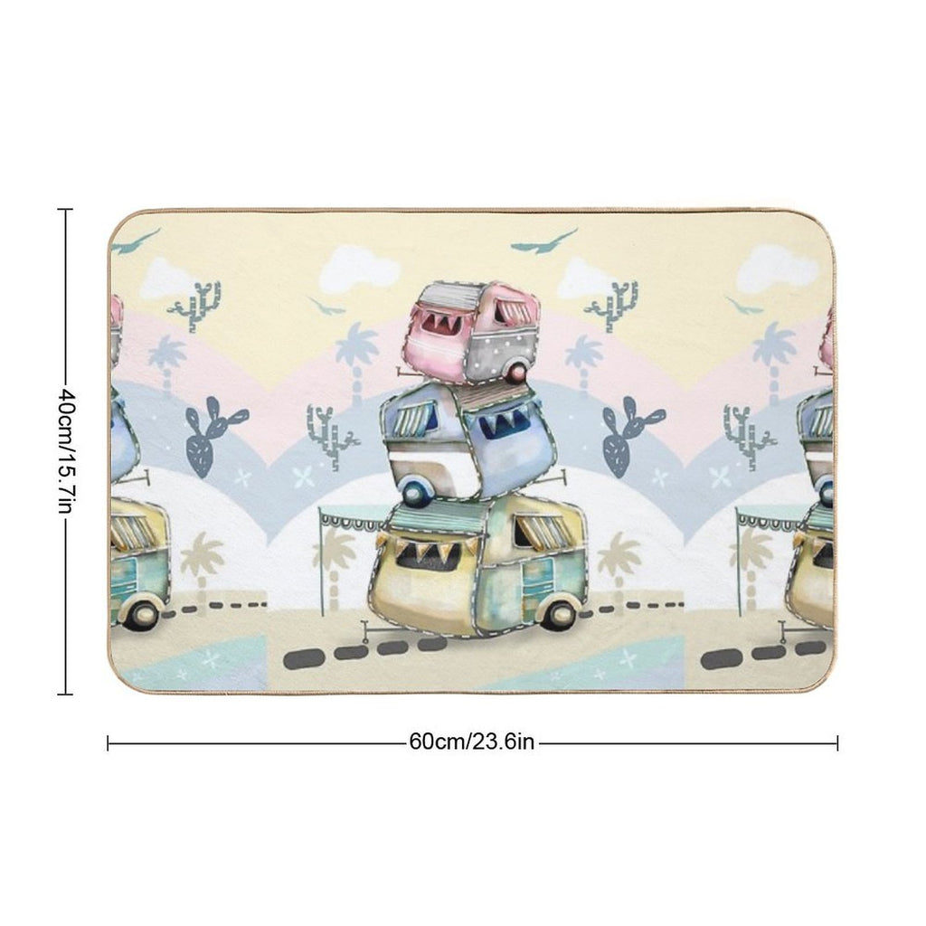 Vintage Caravans  Absorbent Bath Mat