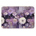 Vibrant Violet Blooms  Absorbent Bath Mat