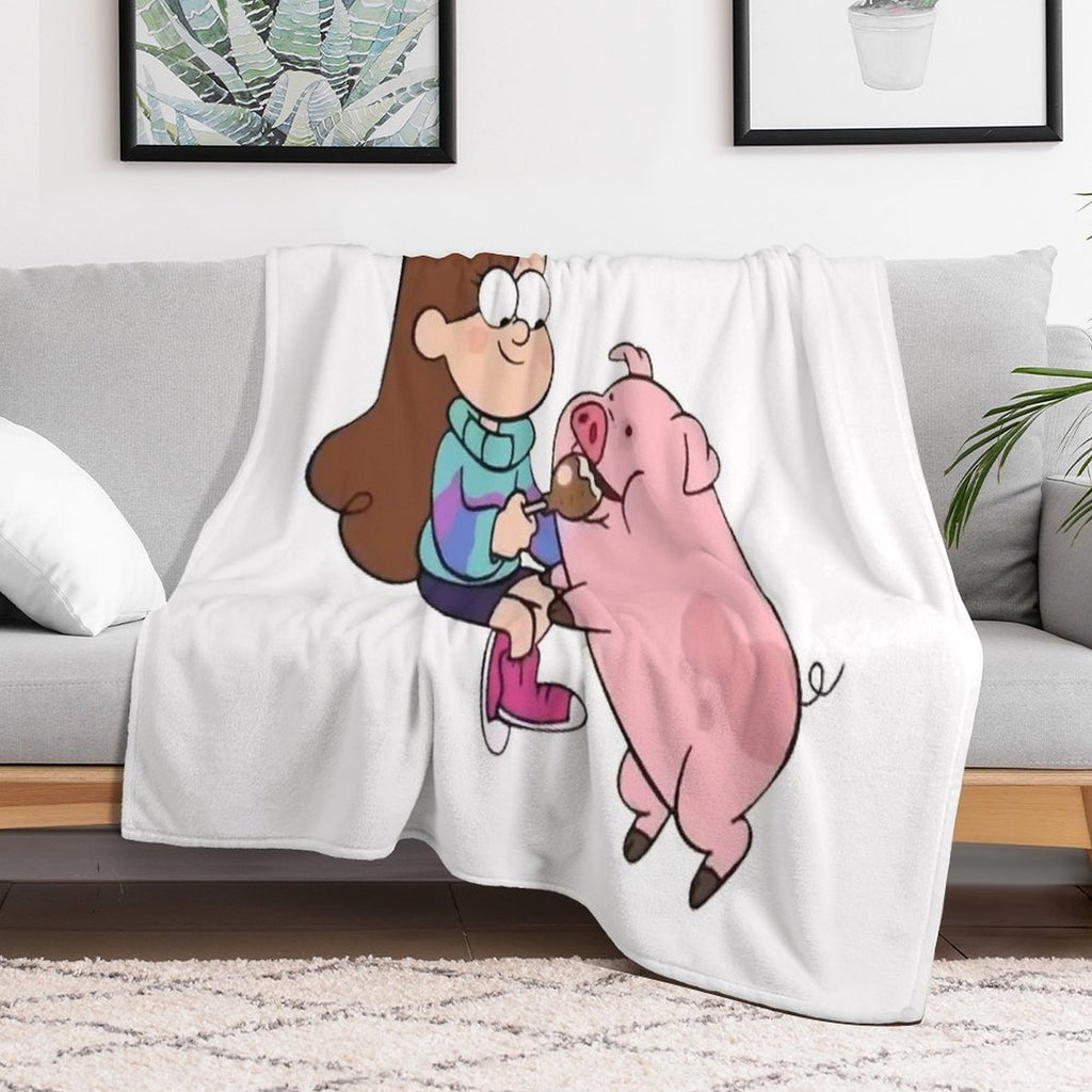 Mabel & Waddles, Gravity Falls Premium Throw Blanket