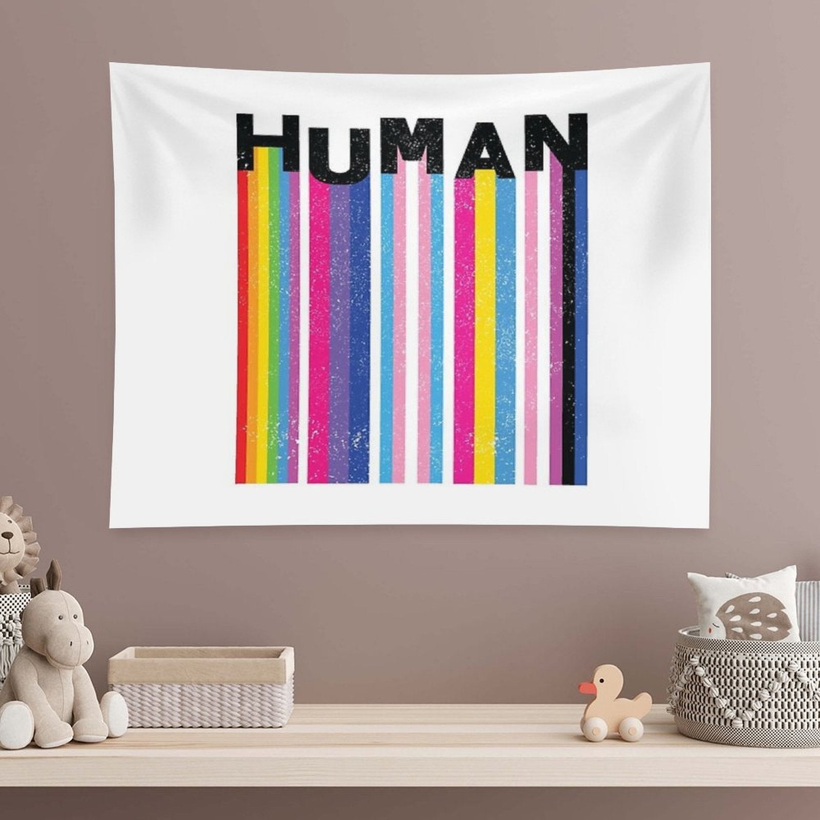 HUMAN LGBT Pride Flags Tapestry