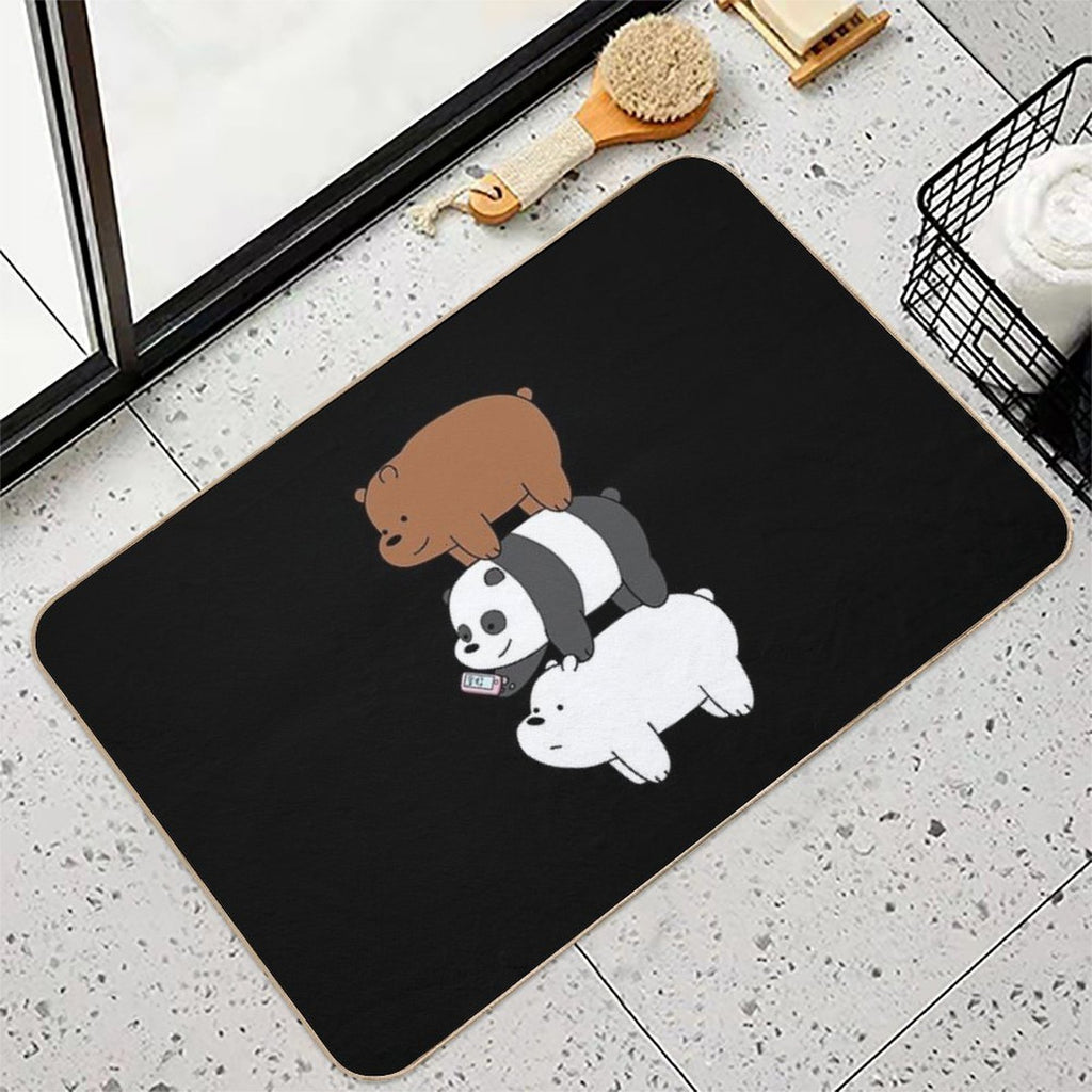 We Bare Bears™ Grizzly, Panda, And Ice Bear  Pet-Safe Bath Mat