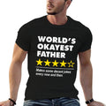 Worlds Okayest Father Funny Dad Joke Review For Fathers Day  Affordable Price T-Shirt