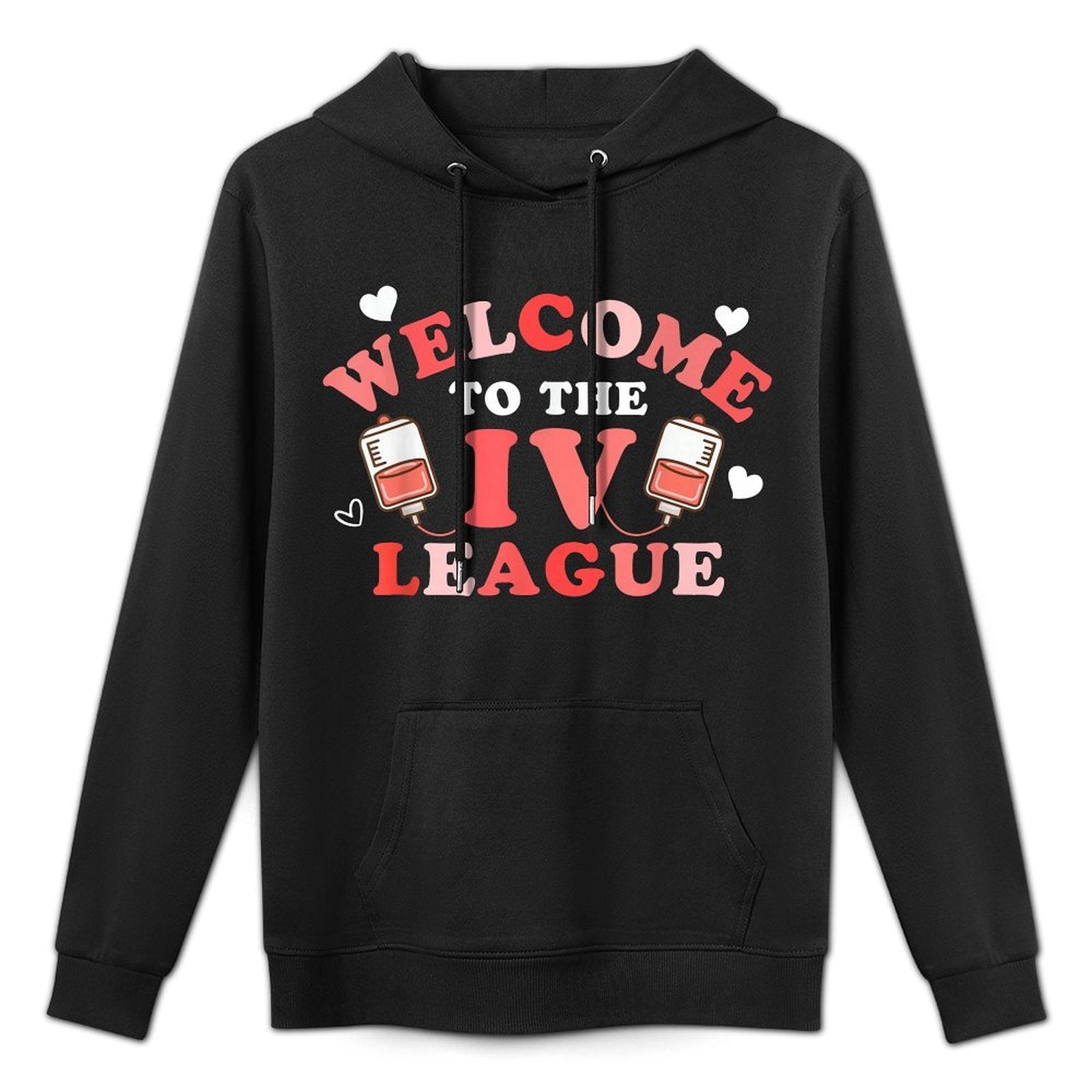 Infusion Nurse IV League Chemo Nursing RN Valentine Dialysis Cotton-Polyester Blend Hoodie