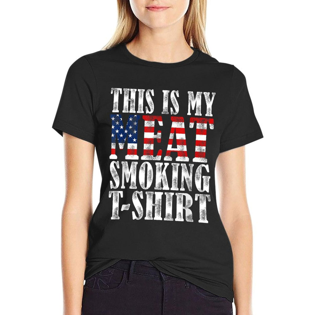 Retro BBQ Smoker Vintage US This Is My Meat Smoking  Affordable Price T-Shirt