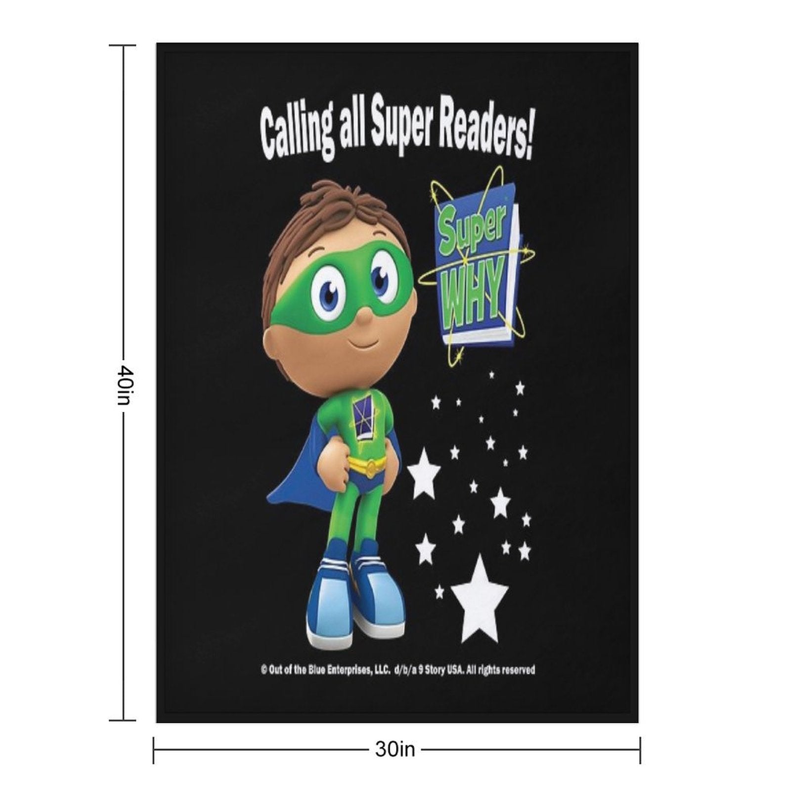 Calling All Super Readers! Super Why Velvety-soft Throw Blanket