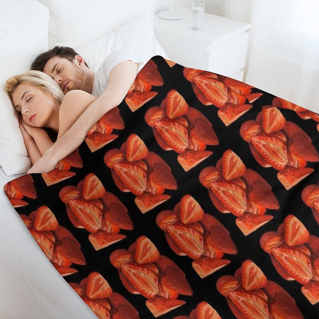 Juicy Strawberries Compact Throw Blanket