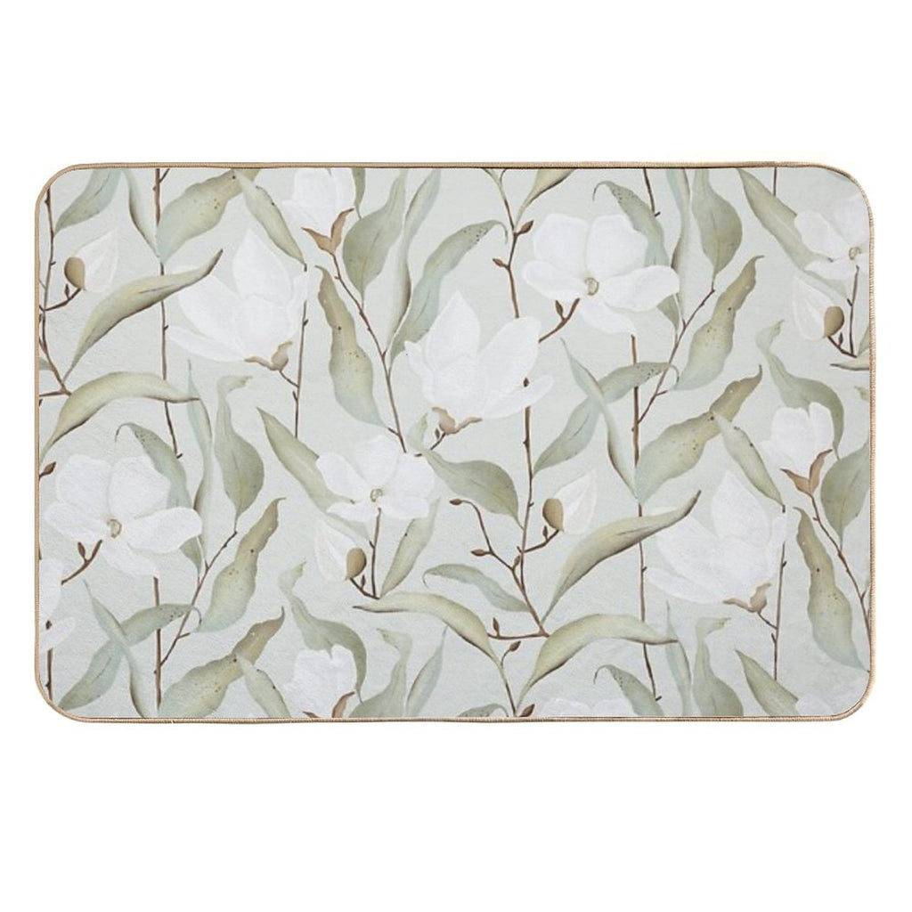 Magnolia Lane Floral Print  Repositionable Bath Mat