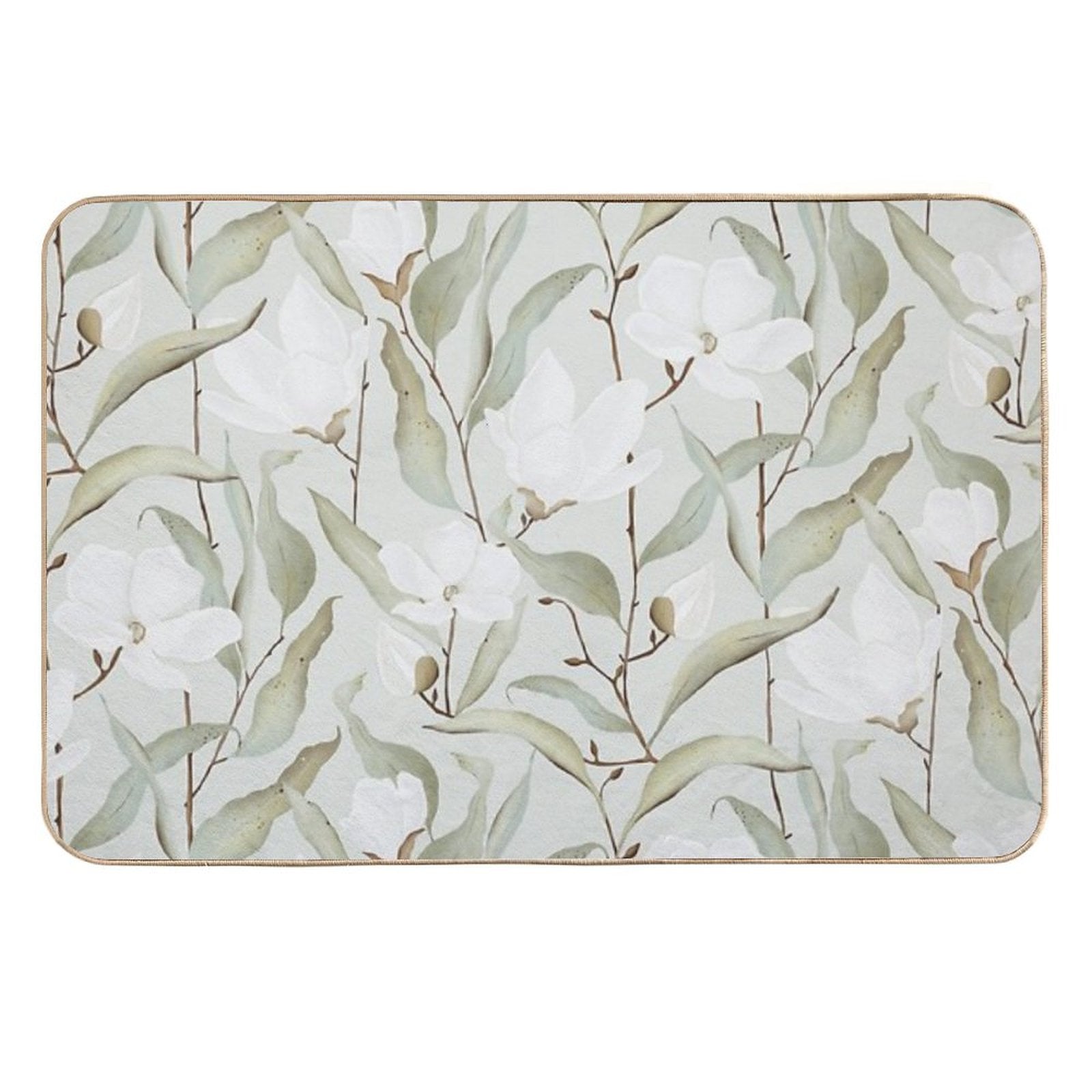 Magnolia Lane Floral Print  Repositionable Bath Mat