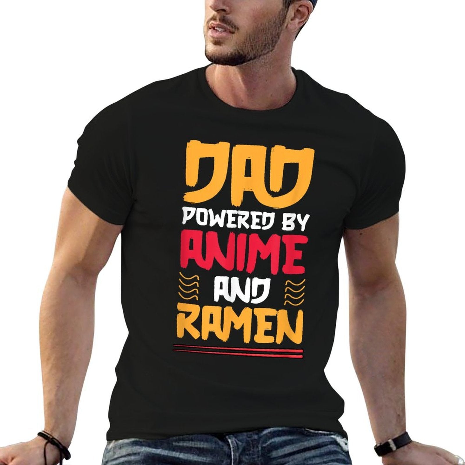 Anime Fathers Day Japanese Manga Otaku Kawaii Anime Dad  Trendy Pattern T-Shirt