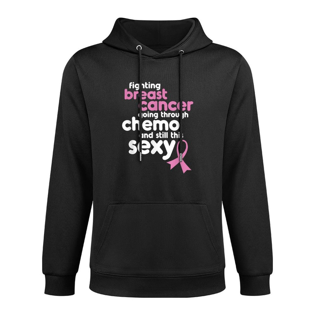 Fighting Breast Cancer Meme for Chemo Patients  Funny Gift Kangaroo Pocket Hoodie