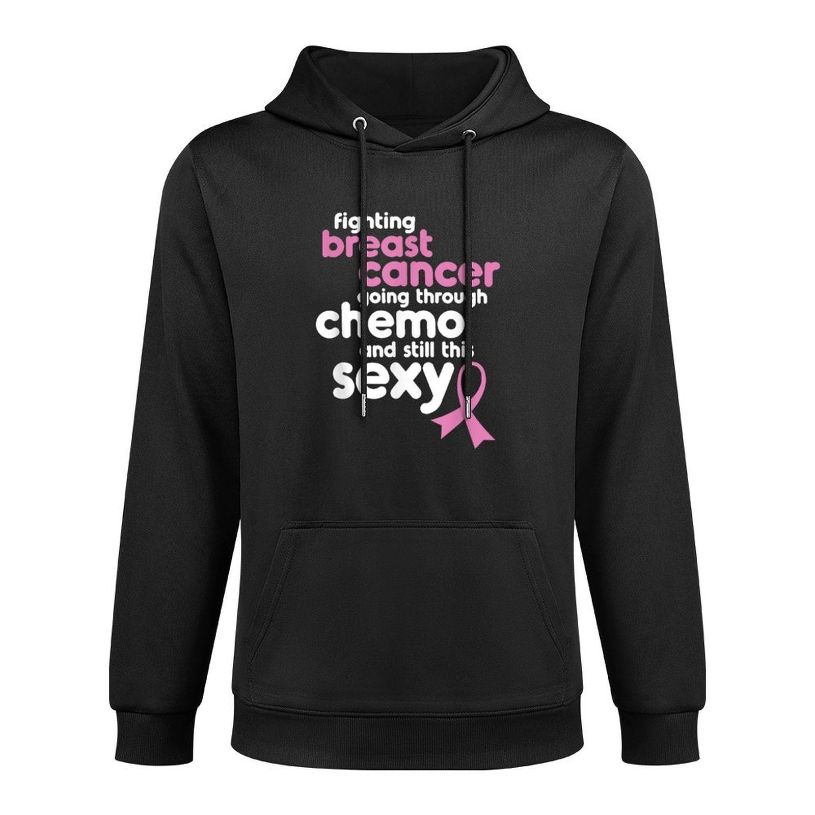 Fighting Breast Cancer Meme for Chemo Patients  Funny Gift Kangaroo Pocket Hoodie