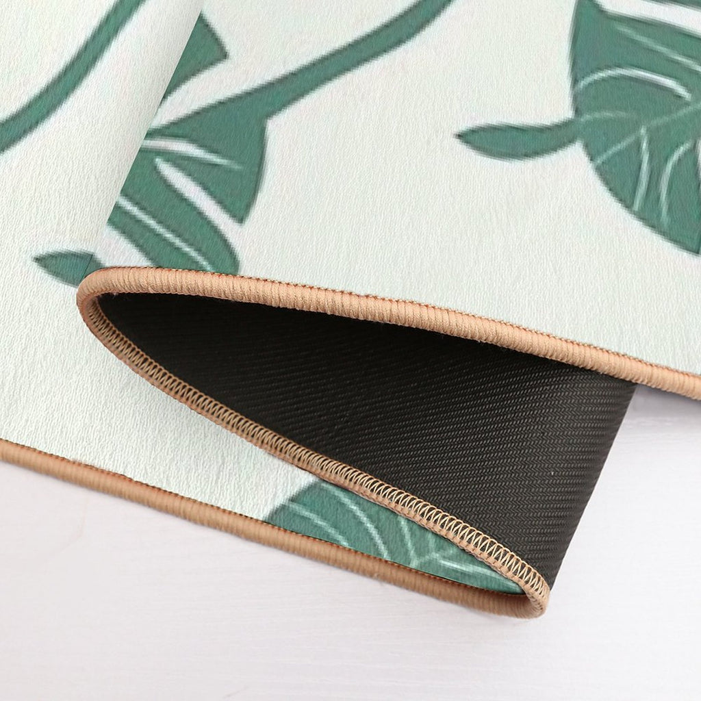 Abstract Monstera Leaf Pattern  Odorless Bath Mat