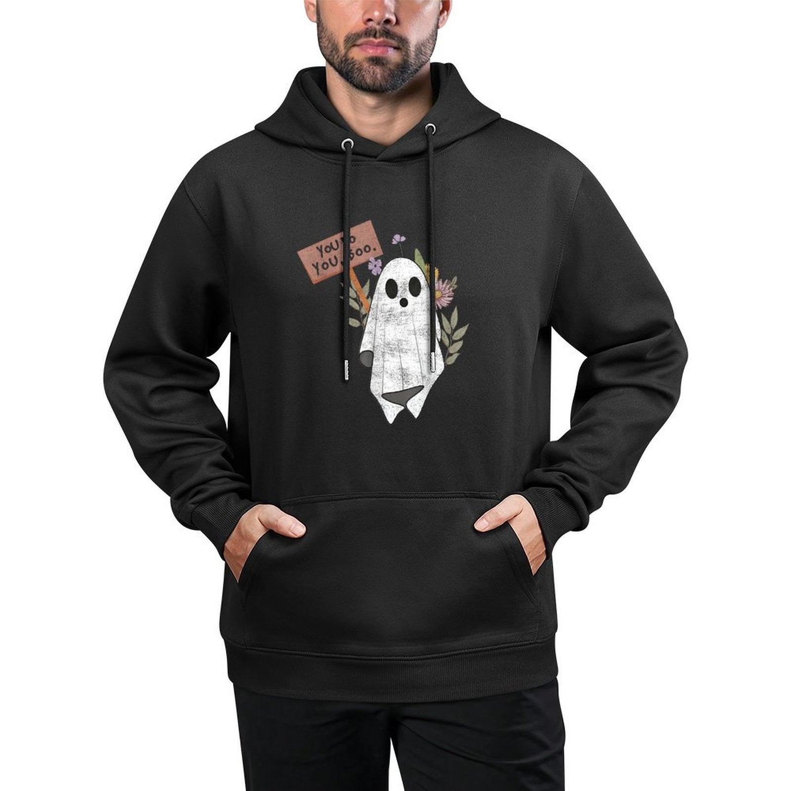 You Do You Boo Halloween Ghost Spooky Season Cute Ghost Hall Shrink-Resistant Hoodie