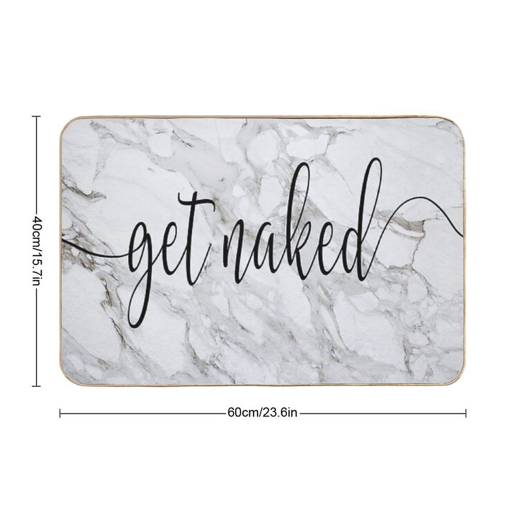 Get Naked Grey Marble Minimalist Design  Versatile Bath Mat
