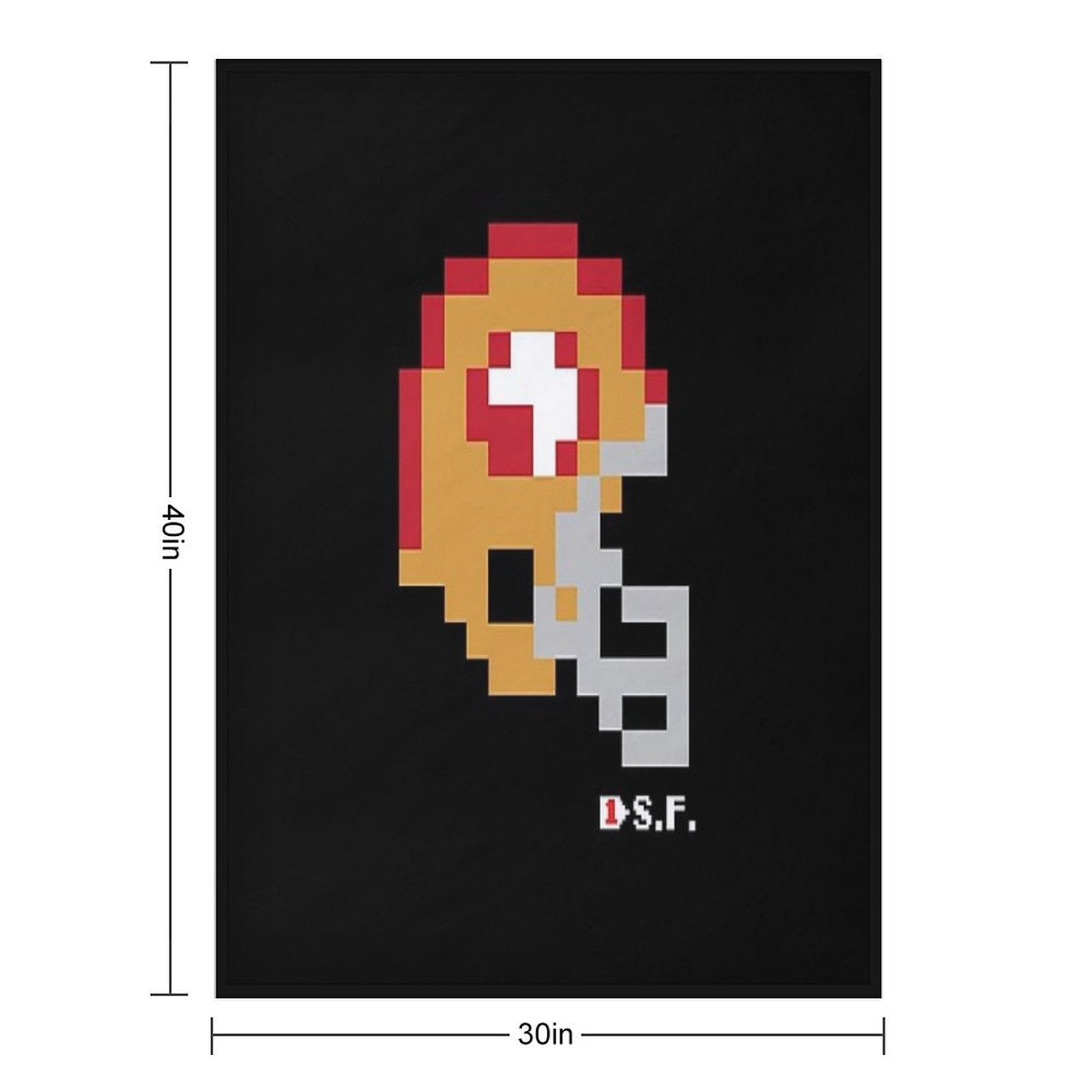 San Francisco Tecmo Bowl Helmet Shrink-resistant Throw Blanket