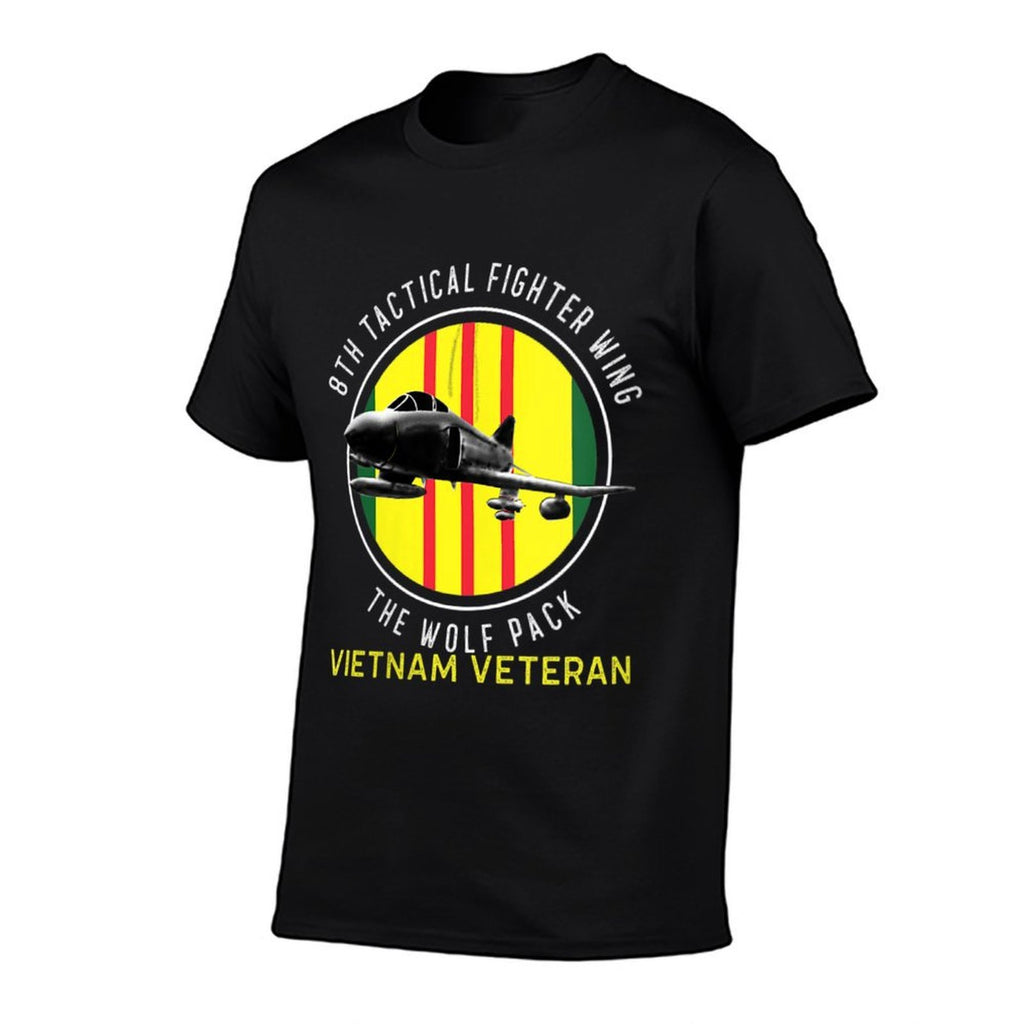 Womens 8th TAC Fighter Wing "Wolf Pack" Vietnam Veteran F-4  Tagless Design T-Shirt