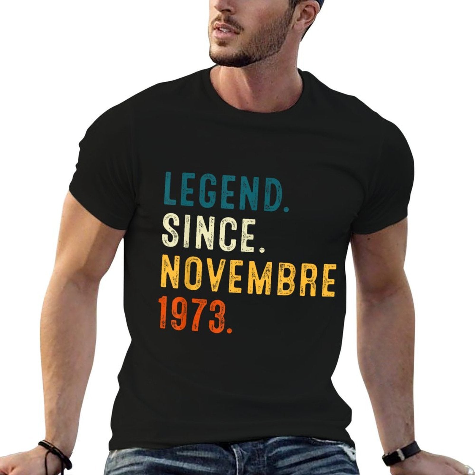 Funny 50 Years Old November 1973 Vintage Retro 50th Birthday  Polyester Blend T-Shirt