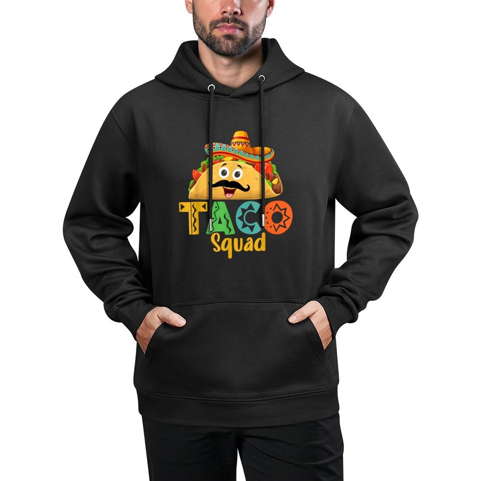 Mexican Food Lover Cinco De Mayo Taco Squad Cotton-Polyester Blend Hoodie