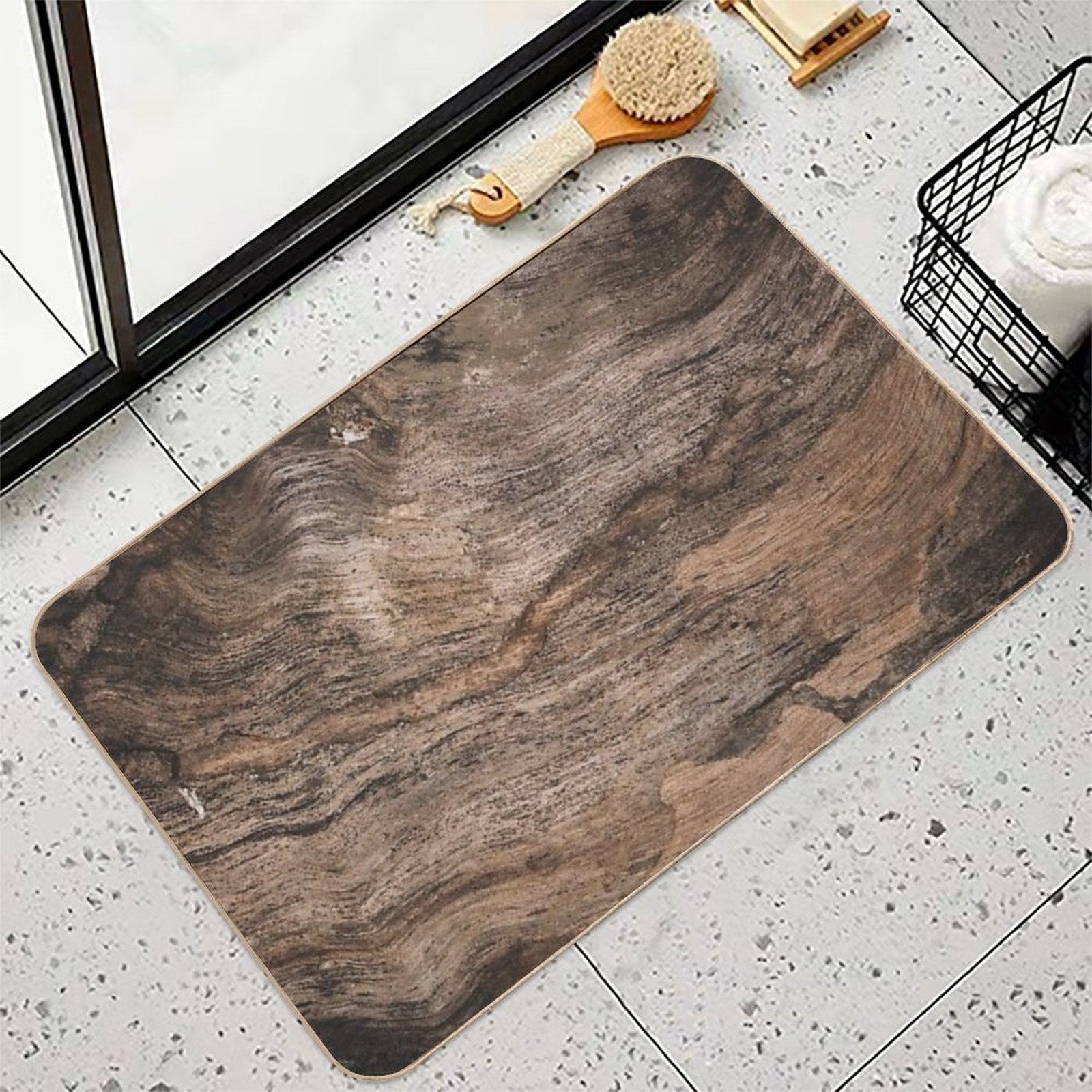 Wood  Long-Lasting Bath Mat