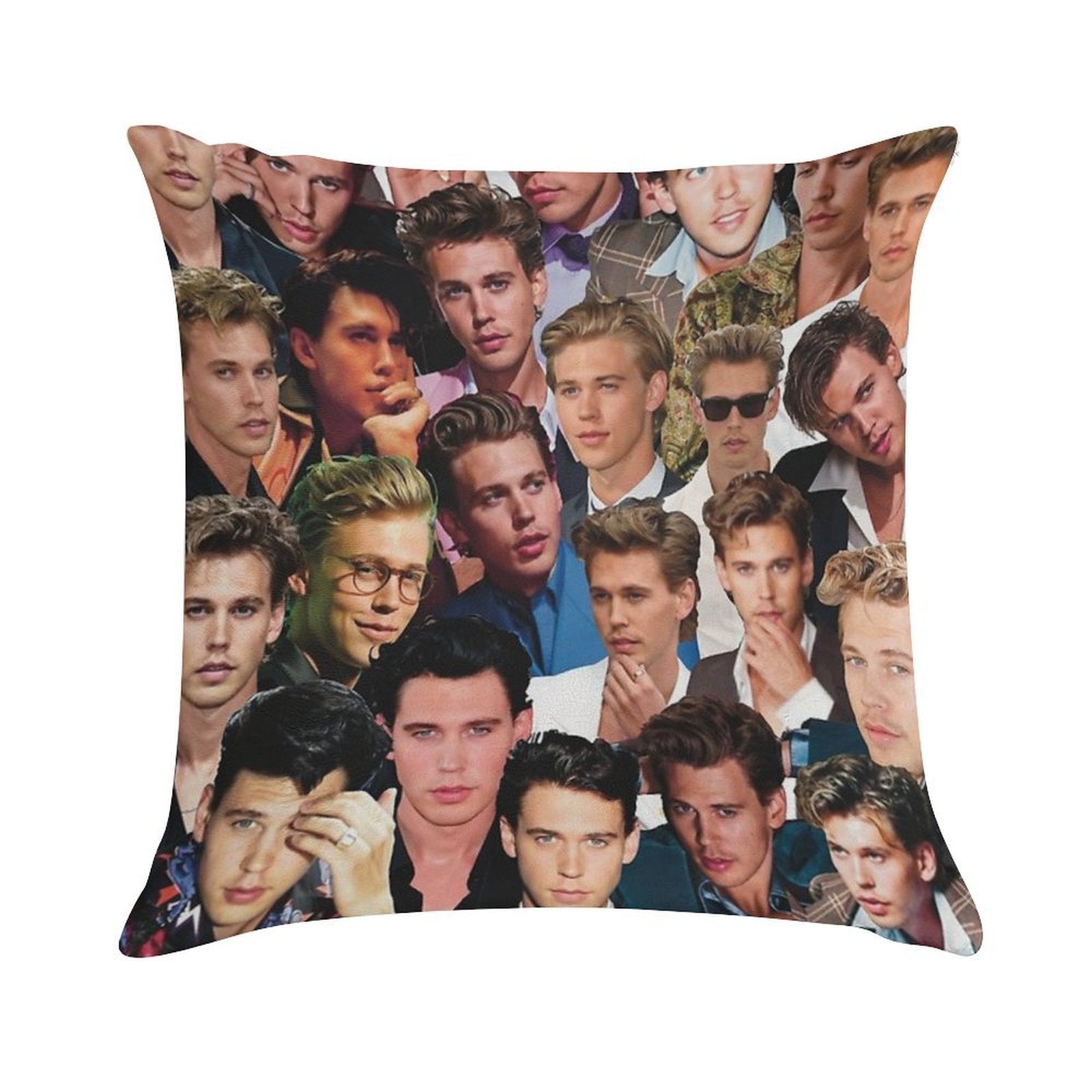 Austin Butler Photo Collage Soft High-Density Material Throw Pillow