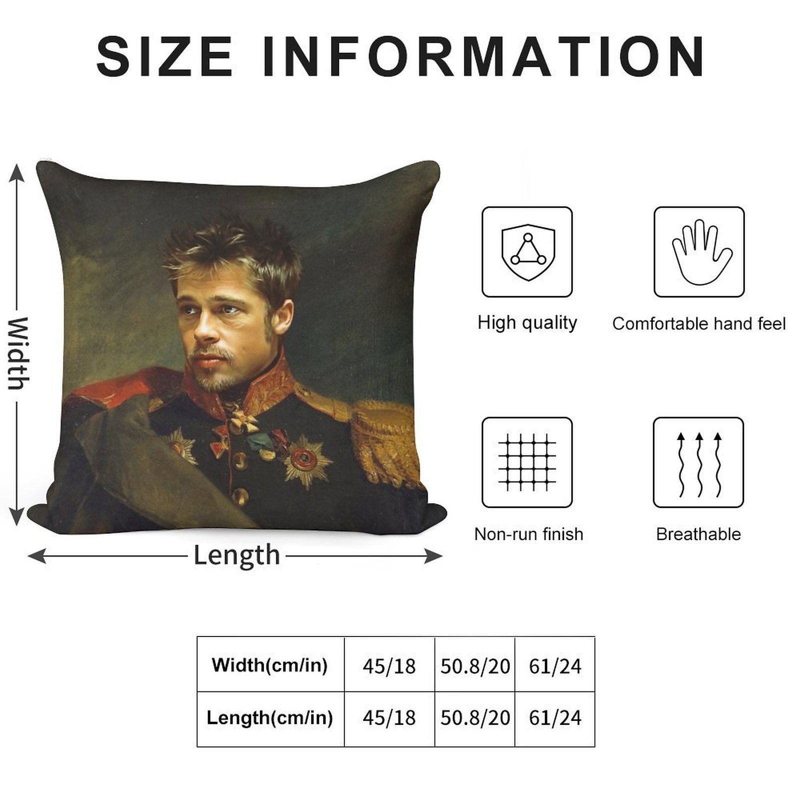 Brad Pitt - Replaceface Soft Warmth Comfort Throw Pillow