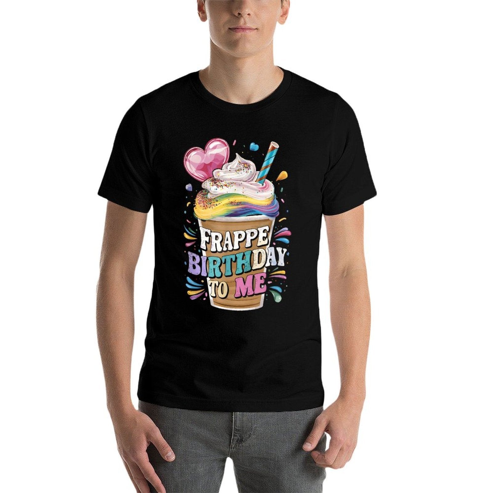Funny Frappe Birthday To Me - Joke Saying for Coffee Lover  Relaxed-fit T-Shirt