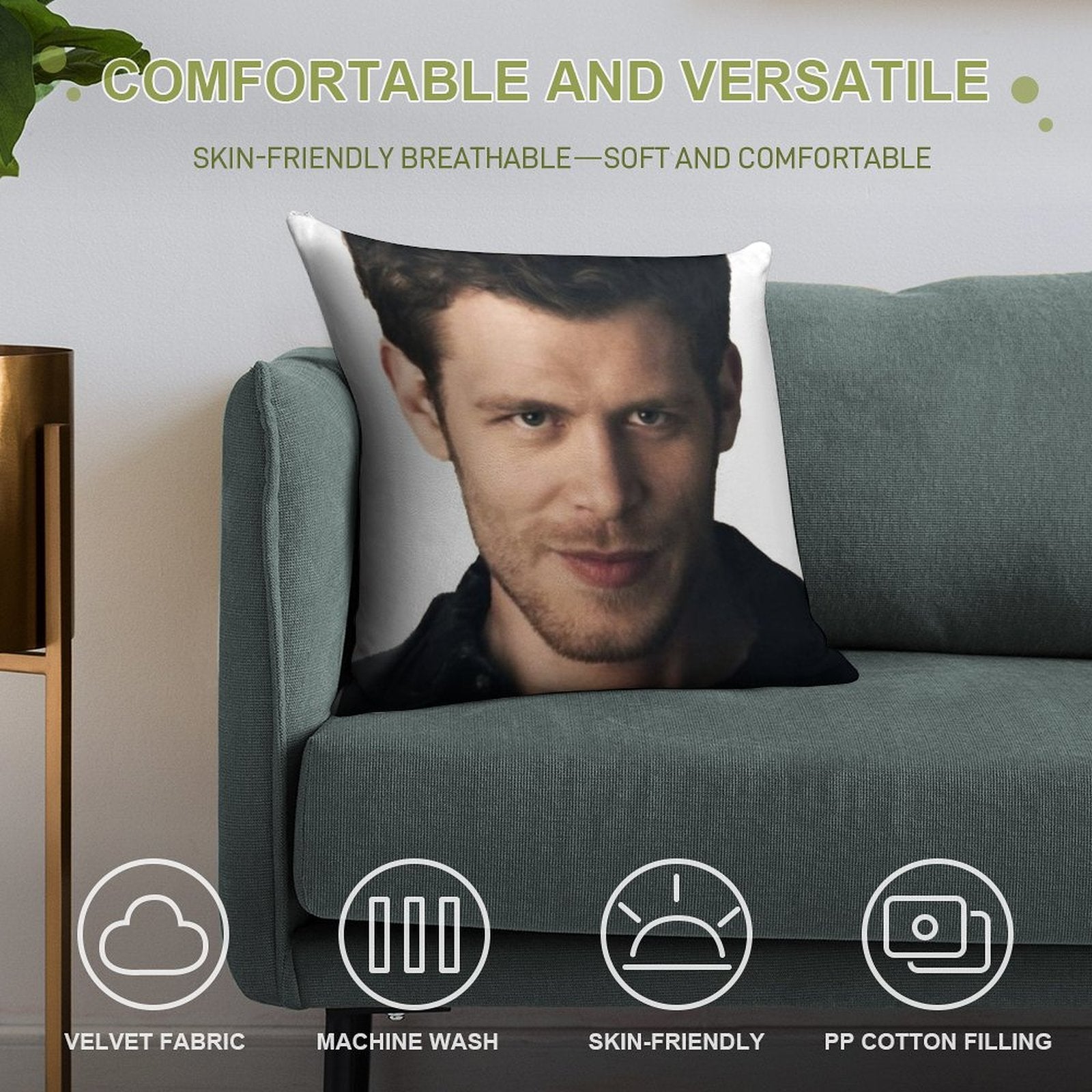 Hardest Original  Klaus Soft Ultra-Soft Texture Throw Pillow