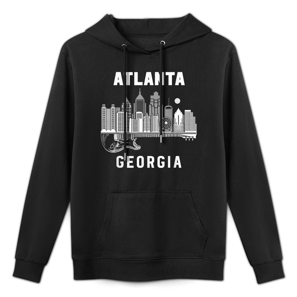 Atlanta Skyline Guitar Music Georgia Souvenir Atlanta Shape Retention Hoodie