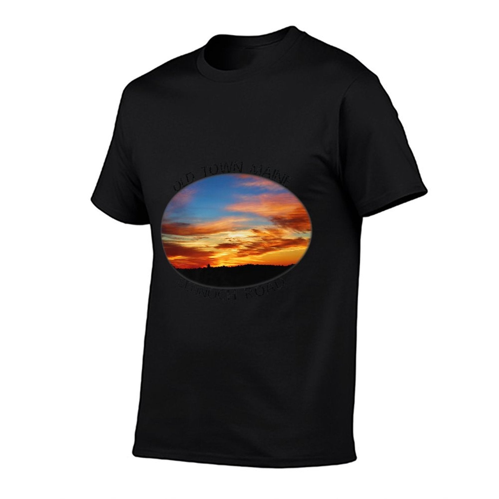Old Town, Maine Magic Hour Early Morning Twilight Sky Premium  Polyester Blend T-Shirt