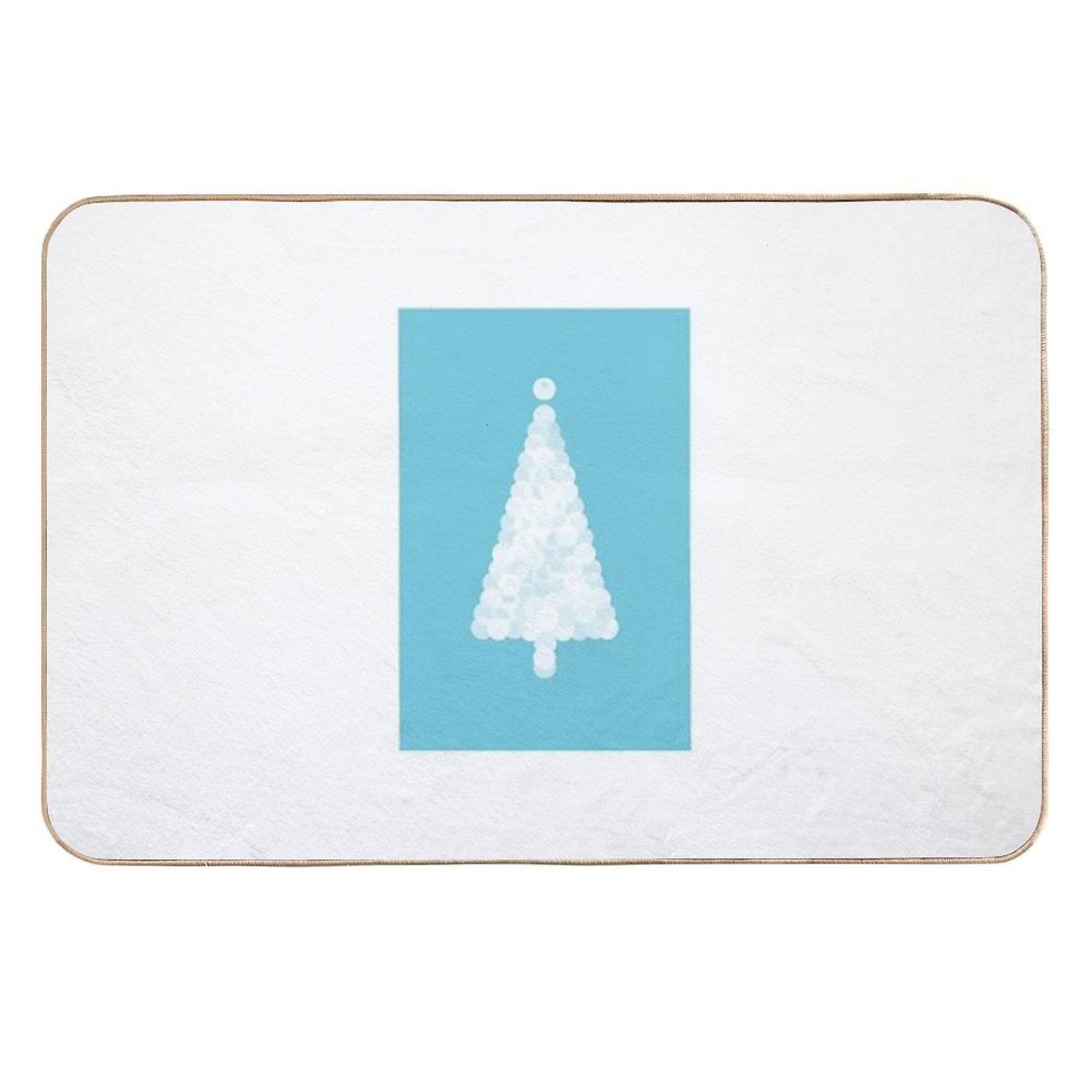 Circles of Fun -  White Christmas Tree  Odorless Bath Mat