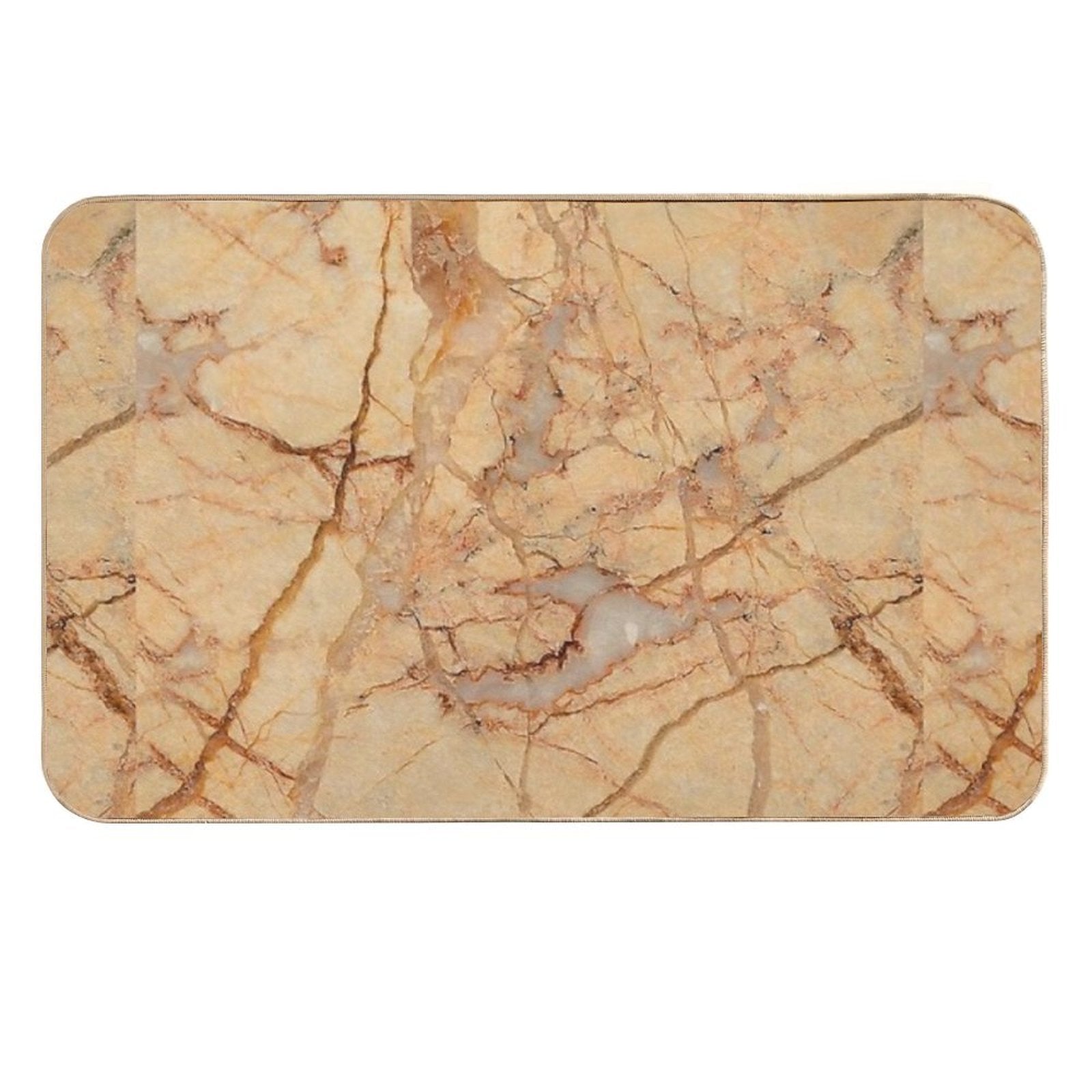 Beige Brown Marble Pattern  Odorless Bath Mat