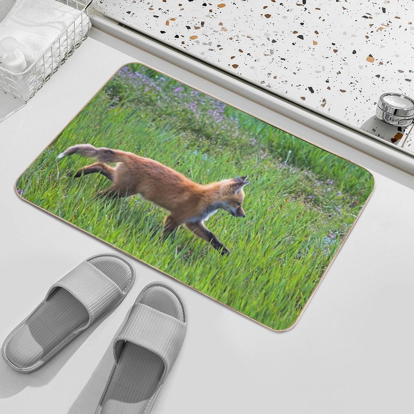 Fox Trot  Long-Lasting Bath Mat