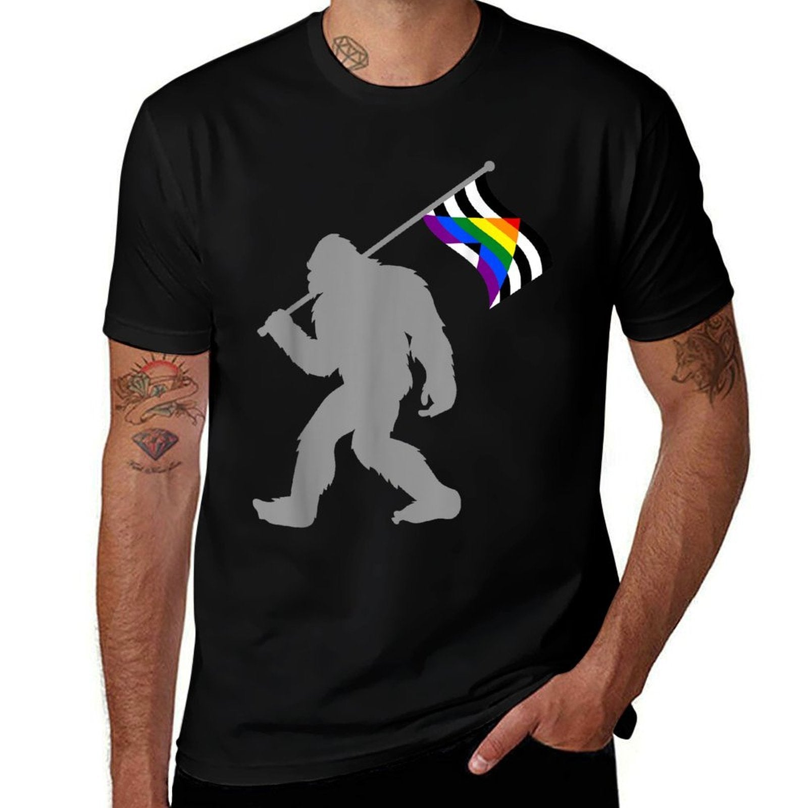 LGBTQ Straight Alliance Pride on Straight Gay Ally  Lightweight T-Shirt