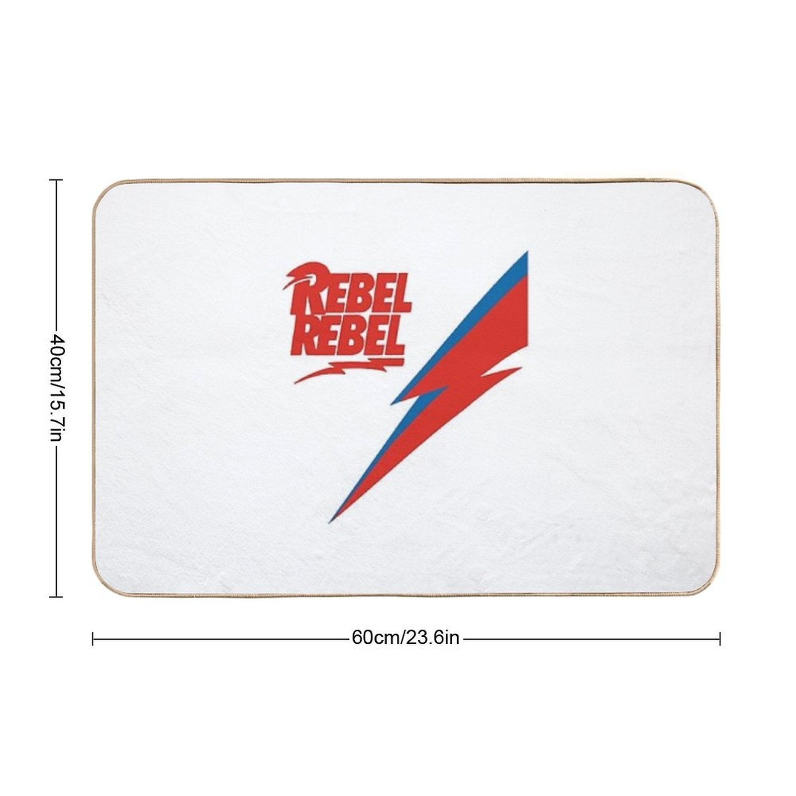David Bowie Rebel Rebel  Repositionable Bath Mat