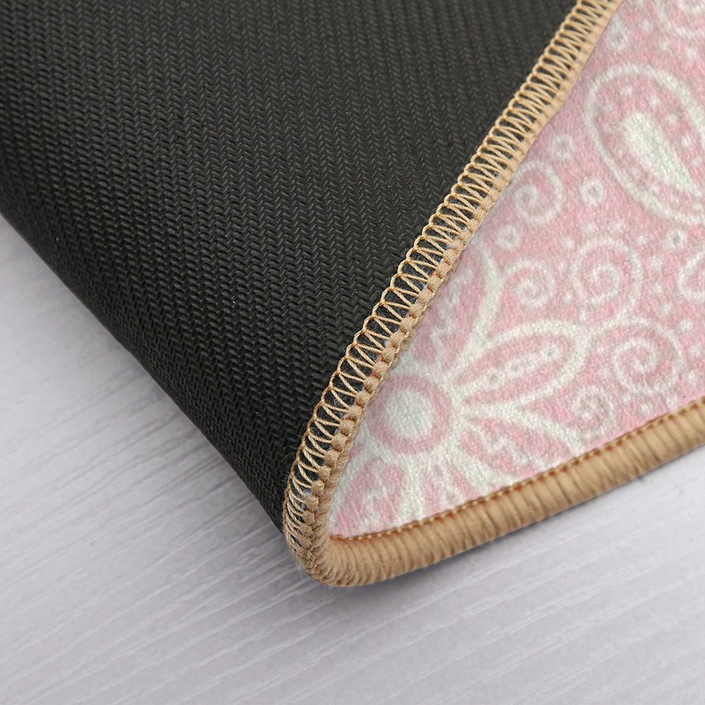 Pink Paisley Pattern  Dirt-Trapping Bath Mat