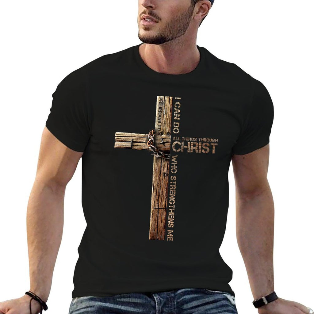 I Can Do All Things Through Christ, Cross Jesus Christian  Relaxed-fit T-Shirt