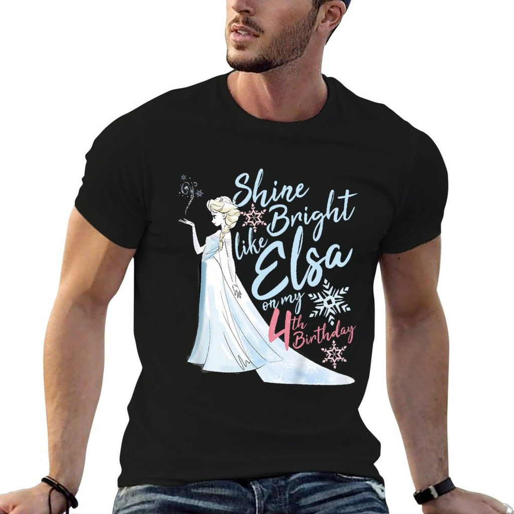 Disney Frozen Elsa Shine Bright Toddler 4th Birthday  Easy-care T-Shirt