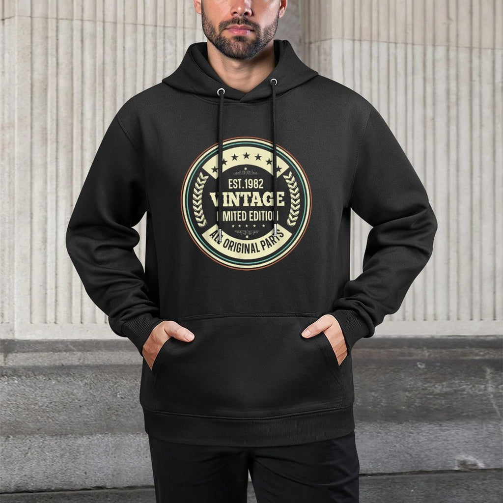 40th Birthday T Born Made in 1982 Vintage Biker Layering Staple Hoodie