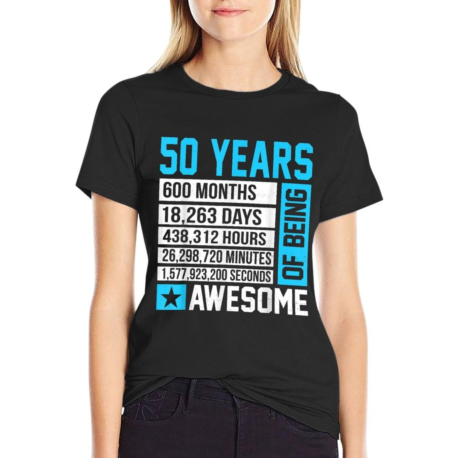 50th Birthday 50 Years of Being Awesome  Cotton T-Shirt