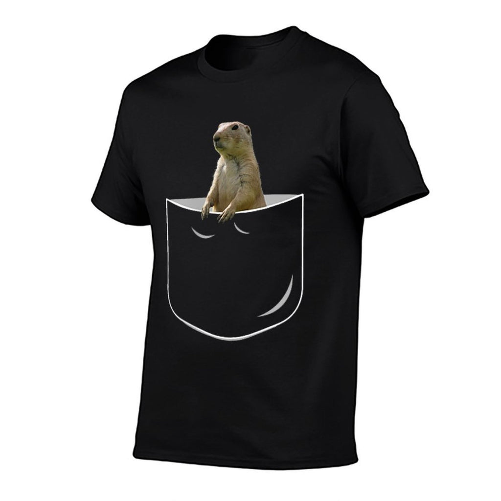 Cool Pocket Prairie Dogs Unisex-Adults Black Classic Fit  Versatile T-Shirt