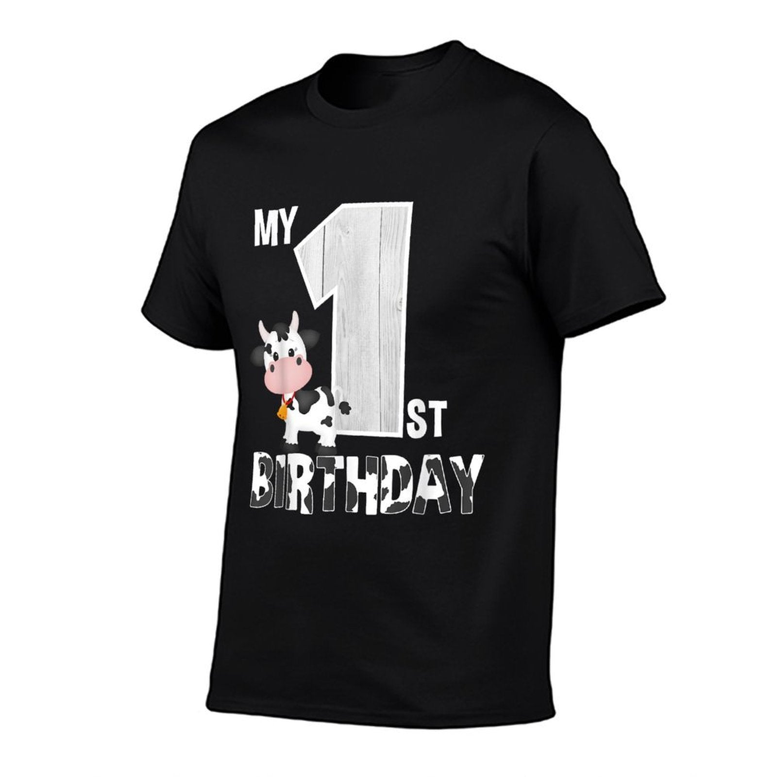 My 1st Birthday Cow Moo I'm 1 Yrs Old Farm Theme Birthday  Breathable T-Shirt