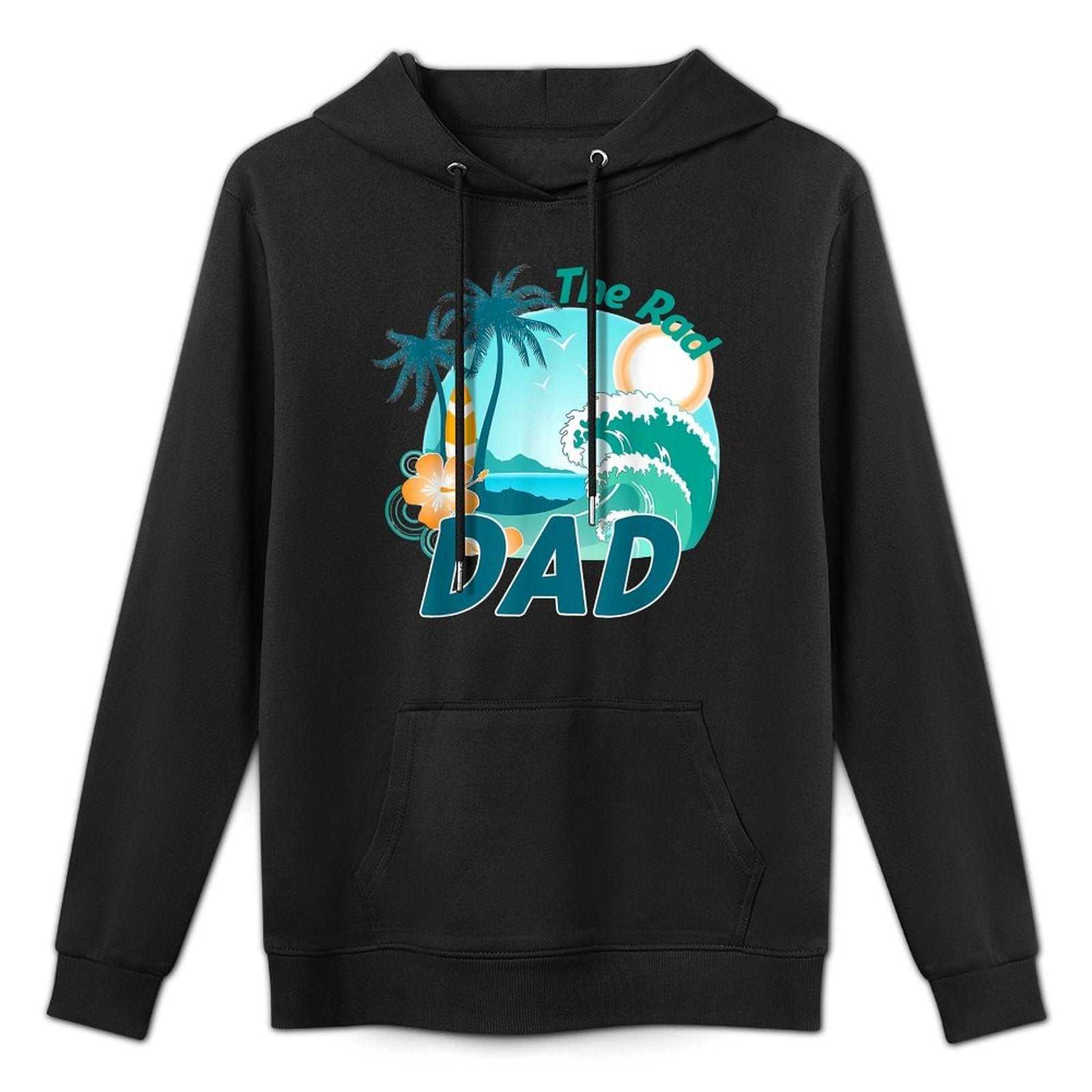 The Rad Dad Big One Surf Birthday Decorations For Family All-Day Comfort Hoodie