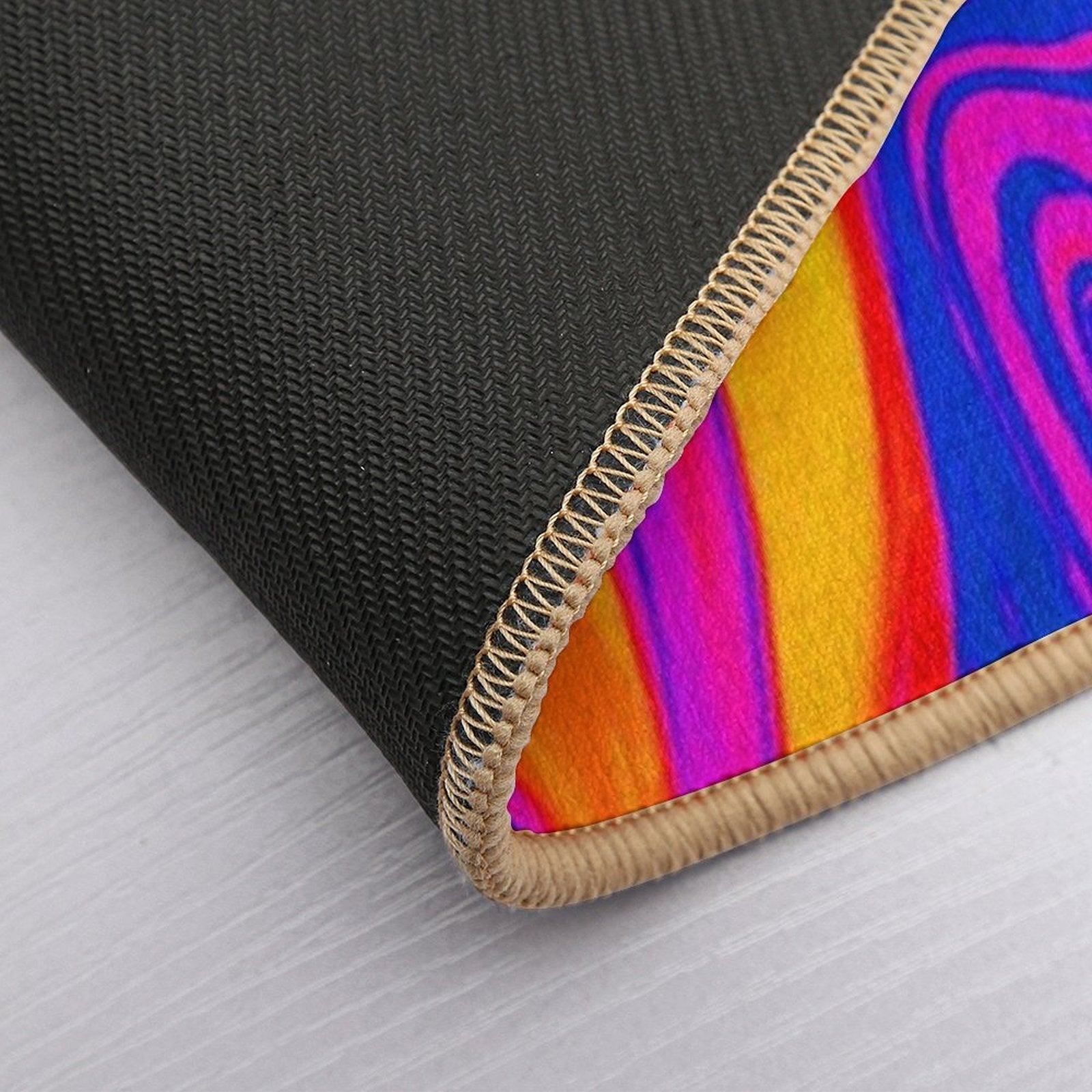 Psychedelic Liquid Marble Swirls  Eco-Friendly Bath Mat