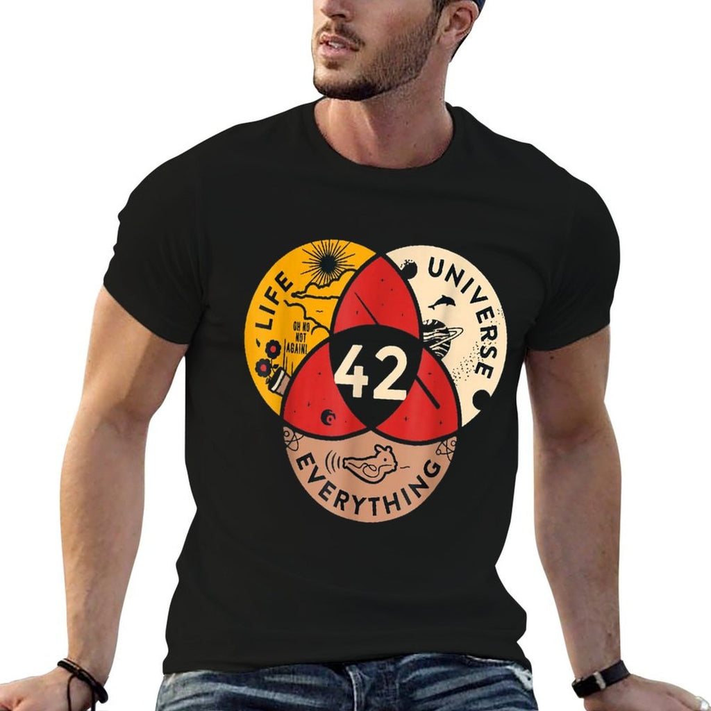 42 Answer To Life Universe And Everything Science Vintage  High-quality Stitching T-Shirt